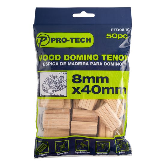 Domino Tenon 8x40mm 150pc Jar Beech Wood