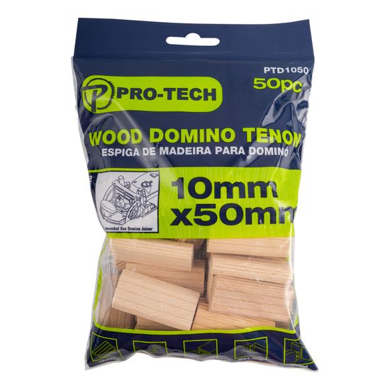 Domino Tenon 10x50mm 100pc Jar Beech Wood