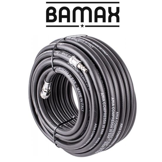 BAMAX Rubber Air Hose 8mmx30m W.quick Coupler Bx15813r30