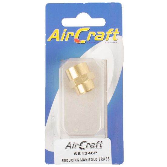 AIRCRAFT Reducing Manifold Brass 1/8x1/4 F/f 1pc Pack