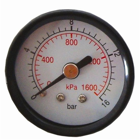 AIRCRAFT Press. Gauge 50mm 1/8' Rear Fit 0-16bar 0-1600kpa