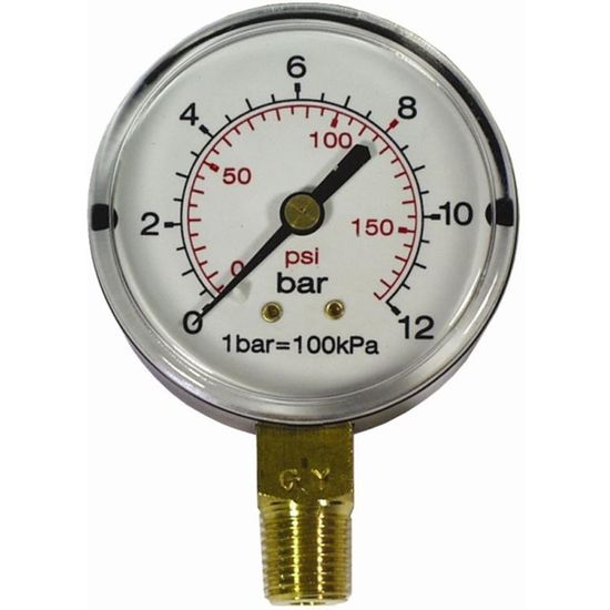 AIRCRAFT Press. Gauge 63mm 1/4' Bot. Fit 0-16bar 0-1600kpa