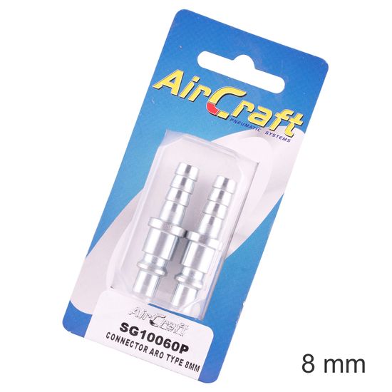 AIRCRAFT Connector Aro Type 8mm Hose Tail 2pack