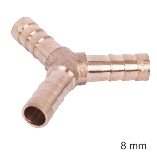AIRCRAFT Y Type Hose Connector 8mm Bulk