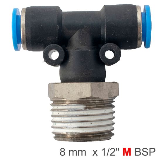 AIRCRAFT Pu Hose Fitting Tee 8mm-1/2 M