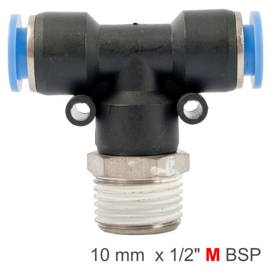 AIRCRAFT Pu Hose Fitting Tee 10mm-1/2 M