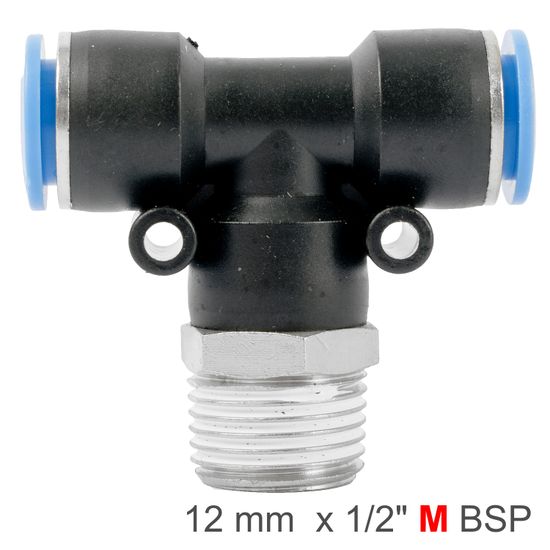 AIRCRAFT Pu Hose Fitting Tee 12mm-1/2 M