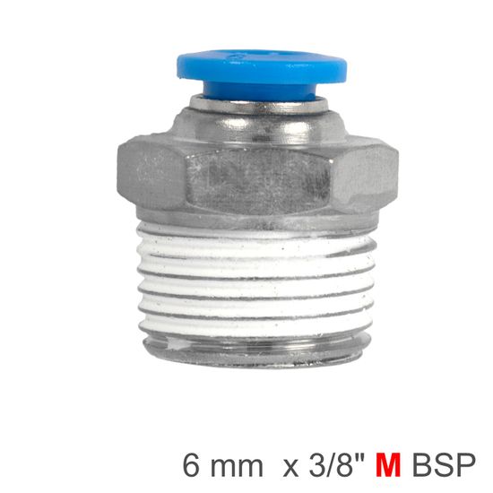 AIRCRAFT Pu Hose Fitting Straight Stud 6mm-3/8 M