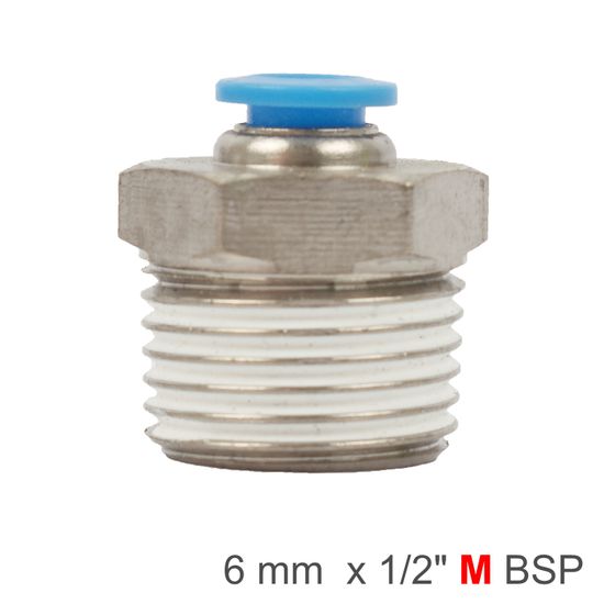 AIRCRAFT Pu Hose Fitting Straight Stud 6mm-1/2 M