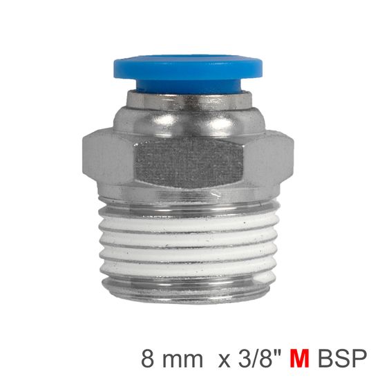 AIRCRAFT Pu Hose Fitting Straight Stud 8mm-3/8 M