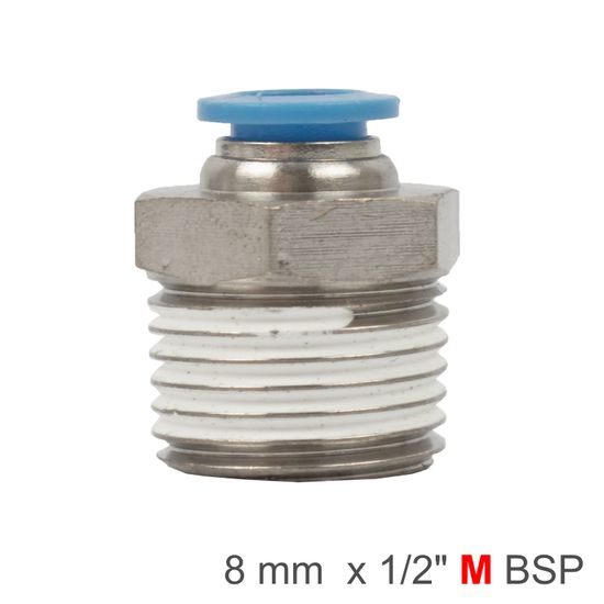 AIRCRAFT Pu Hose Fitting Straight Stud 8mm-1/2 M