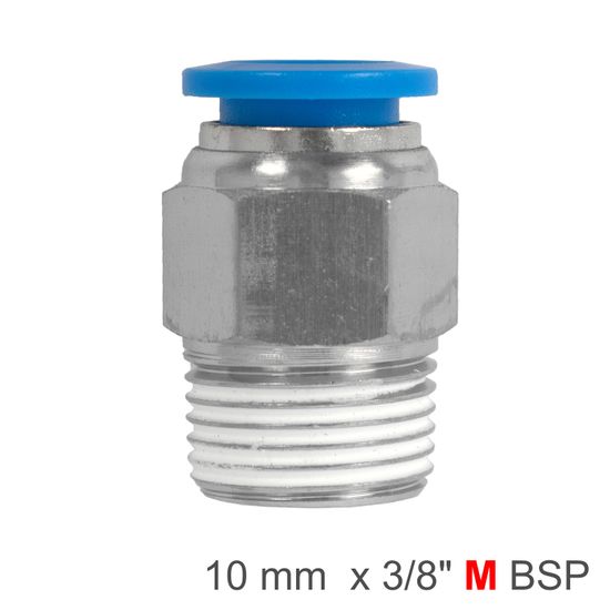 AIRCRAFT Pu Hose Fitting Straight Stud 10mm-3/8 M