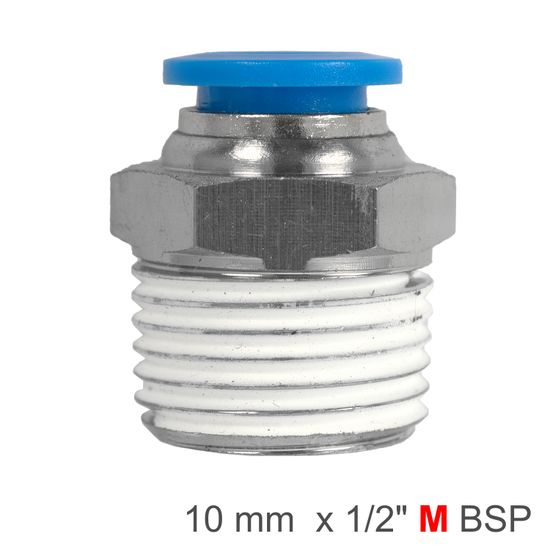 AIRCRAFT Pu Hose Fitting Straight Stud 10mm-1/2 M