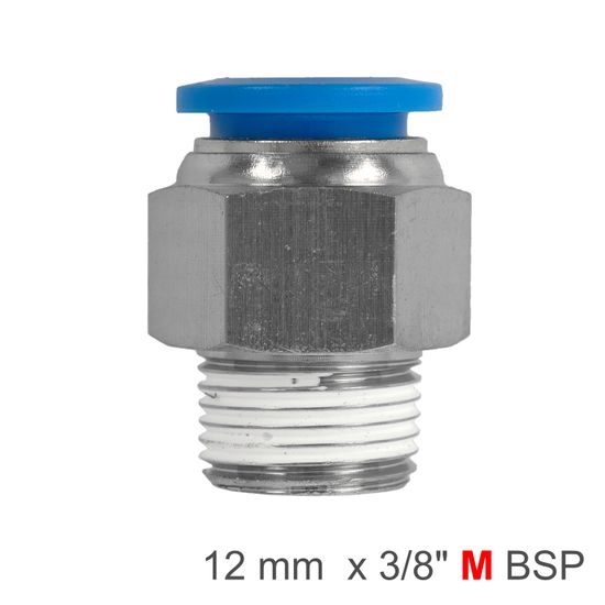AIRCRAFT Pu Hose Fitting Straight Stud 12mm-3/8 M