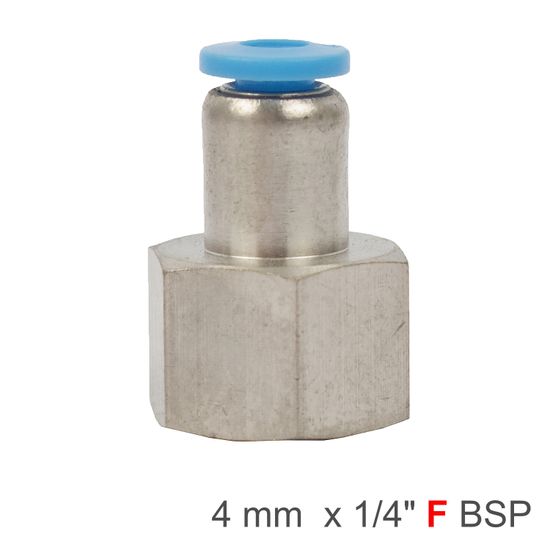 AIRCRAFT Pu Hose Fitting Straight Stud 4mm-1/4 F