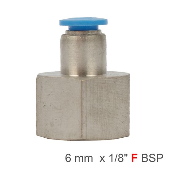 AIRCRAFT Pu Hose Fitting Straight Stud 6mm-1/8 F