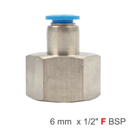 AIRCRAFT Pu Hose Fitting Straight Stud 6mm-1/2 F