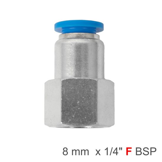 AIRCRAFT Pu Hose Fitting Straight Stud 8mm-1/4 F