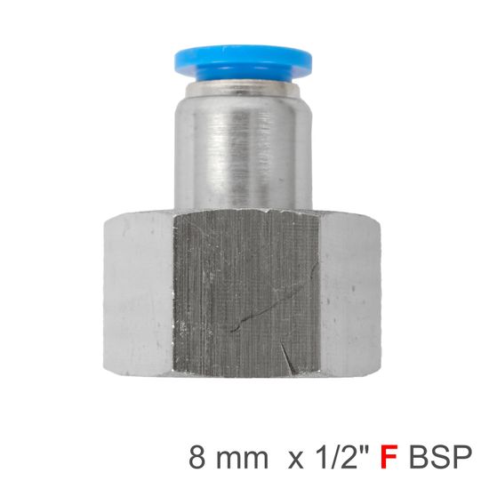 AIRCRAFT Pu Hose Fitting Straight Stud 8mm-1/2 F
