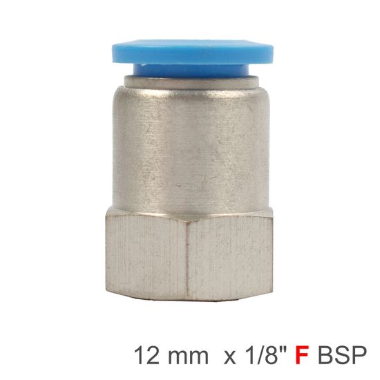 AIRCRAFT Pu Hose Fitting Straight Stud 12mm-1/8 F