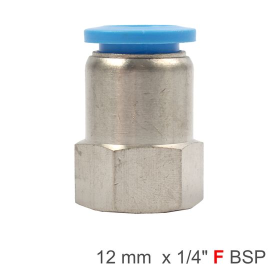 AIRCRAFT Pu Hose Fitting Straight Stud 12mm-1/4 F