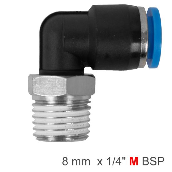 AIRCRAFT Elbow 8mm-1/4 M Pu Hose Fitting