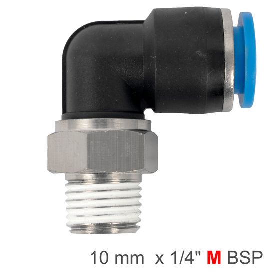 AIRCRAFT Pu Hose Fitting Elbow 10mm-1/4 M
