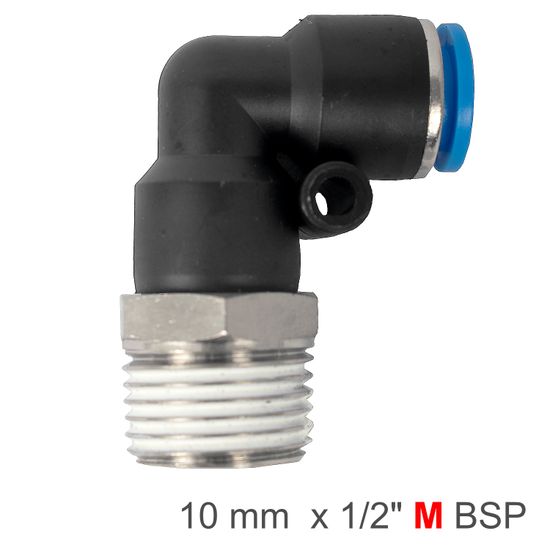 AIRCRAFT Pu Hose Fitting Elbow 10mm-1/2 M