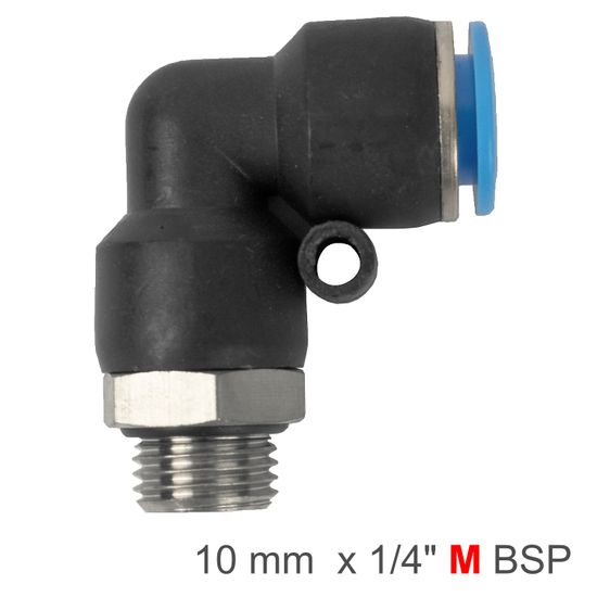 AIRCRAFT Pu Hose Fitting Elbow W/o-ring 10mm-1/4 M
