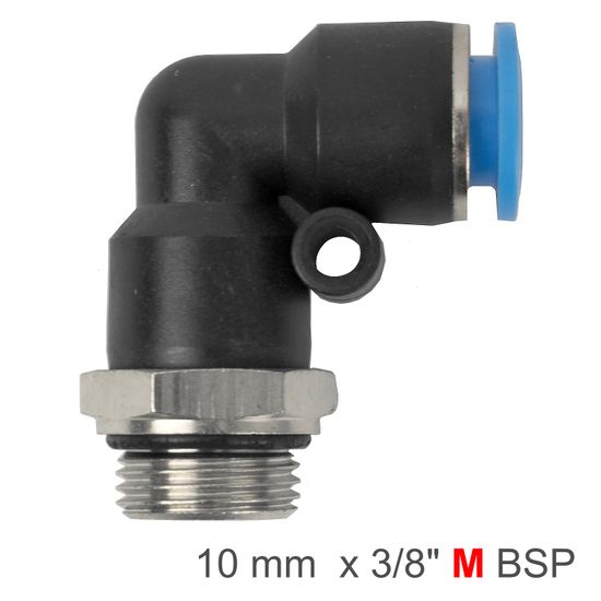 AIRCRAFT Pu Hose Fitting Elbow W/o-ring 10mm-3/8 M