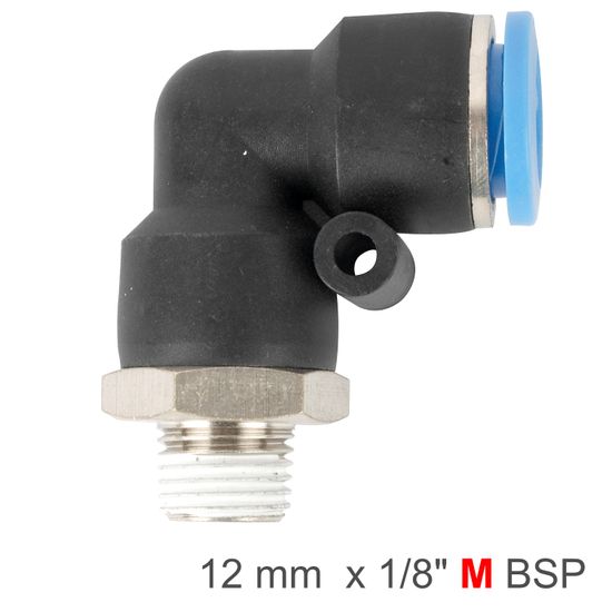 AIRCRAFT Elbow 12mm-1/8 M Pu Hose Fitting