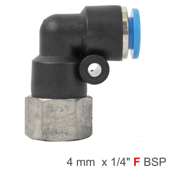 AIRCRAFT Pu Hose Fitting Elbow 4mm-1/4 F