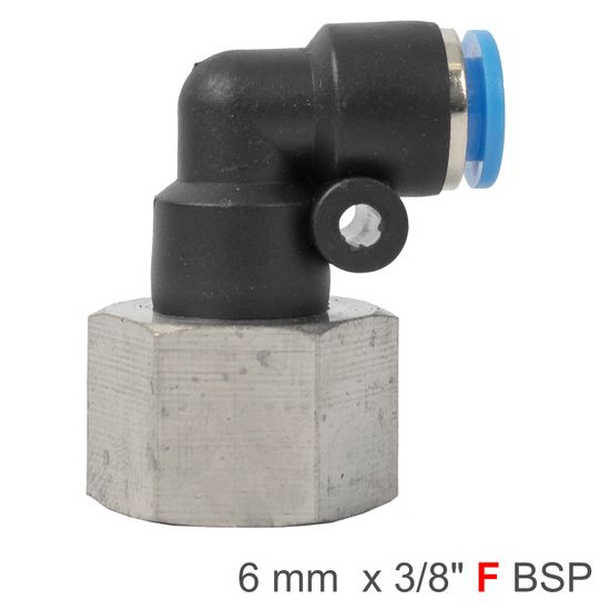 AIRCRAFT Pu Hose Fitting Elbow 6mm-3/8 F