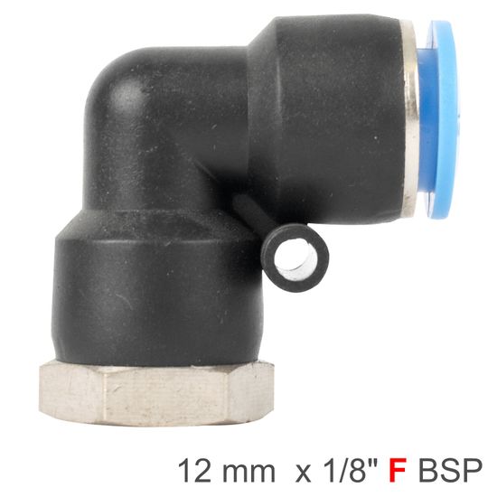 AIRCRAFT Pu Hose Fitting Elbow 12mm-1/8 F