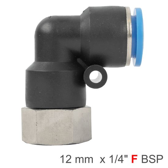 AIRCRAFT Pu Hose Fitting Elbow 12mm-1/4 F