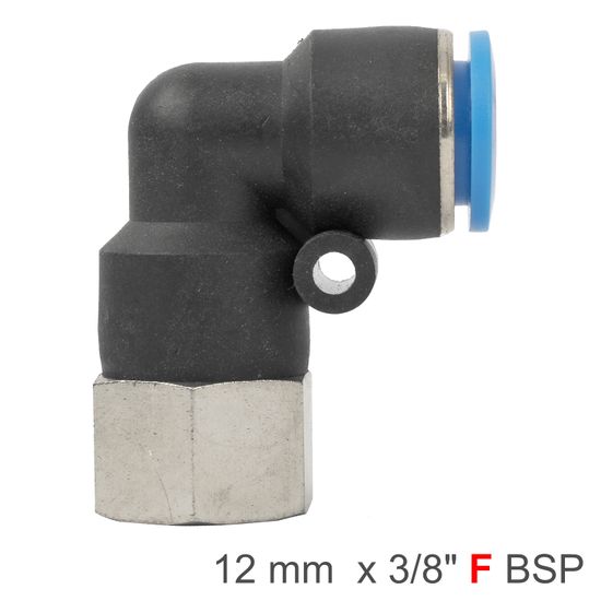AIRCRAFT Pu Hose Fitting Elbow 12mm-3/8 F