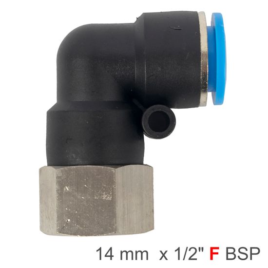 AIRCRAFT Pu Hose Fitting Elbow 14mm-1/2 F