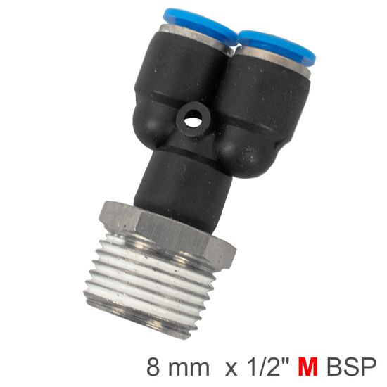 AIRCRAFT Pu Hose Fitting Y Joint 8mm-1/2 M