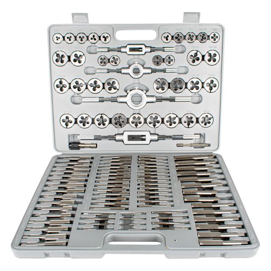 TORK CRAFT Tap & Die Set 110 Pce - Carbon Steel 2 - 18mm Blow Mould Case