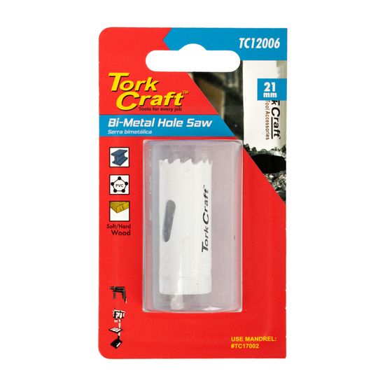 TORK CRAFT Hole Saw Bi-metal 21mm