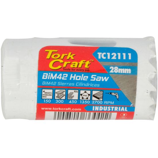 TORK CRAFT 28mm Bim42 Bi Metal Hole Saw