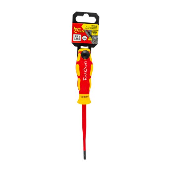 TORK CRAFT Screwdriver Insulated Slot 0.8x4x100mm Vde