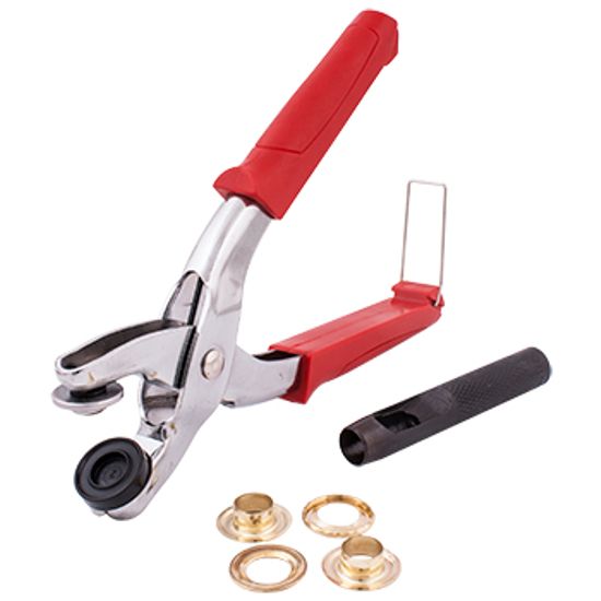 TORK CRAFT Grommet Setting Tool Kit C/w 10pc Eyelets 12mm