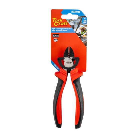 TORK CRAFT Side/diagonal Cutter High Leverage Crv 160mm W/stripping Notch Indusri