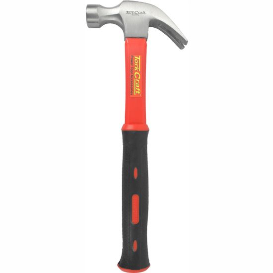 TORK CRAFT Hammer Claw 450g (16oz) Fibreglass Handle 295mm & Full Pol Head