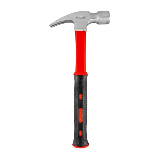 TORK CRAFT Hammer Claw 700g (24oz) Fibreglass Handle 295mm & Full Pol Head