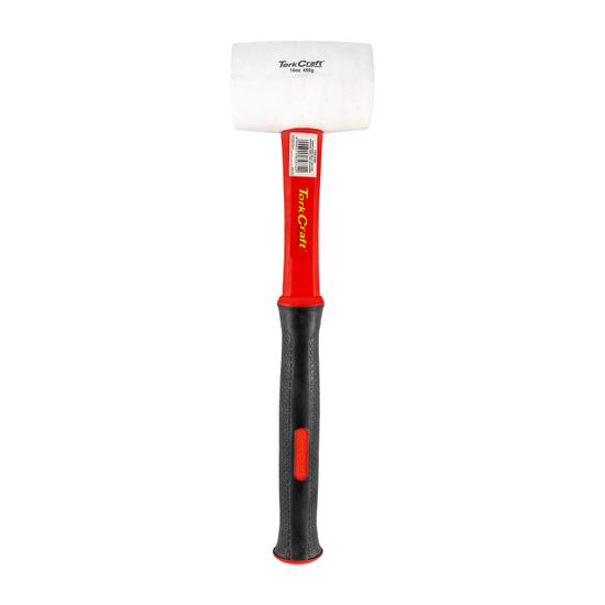 TORK CRAFT Hammer Rubber Mallet 450g (16oz) Fibreglass Handle White Non Marking