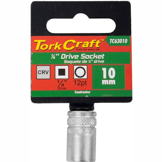 TORK CRAFT Socket 10mm 1/4' Drive Crv 12 Point