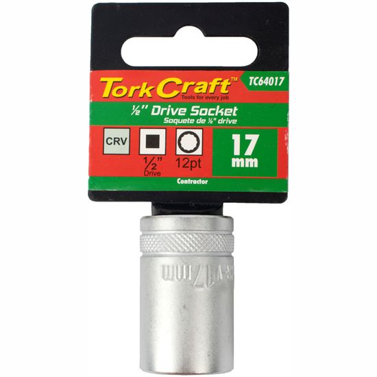 TORK CRAFT Socket 17mm X 23.8mm 1/2' Drive Crv 12 Point