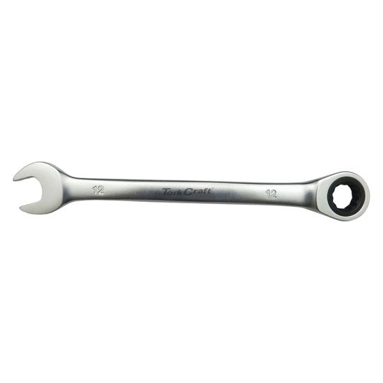 TORK CRAFT Combination Ratchet Wrench 12mm Fixed Head Spanner